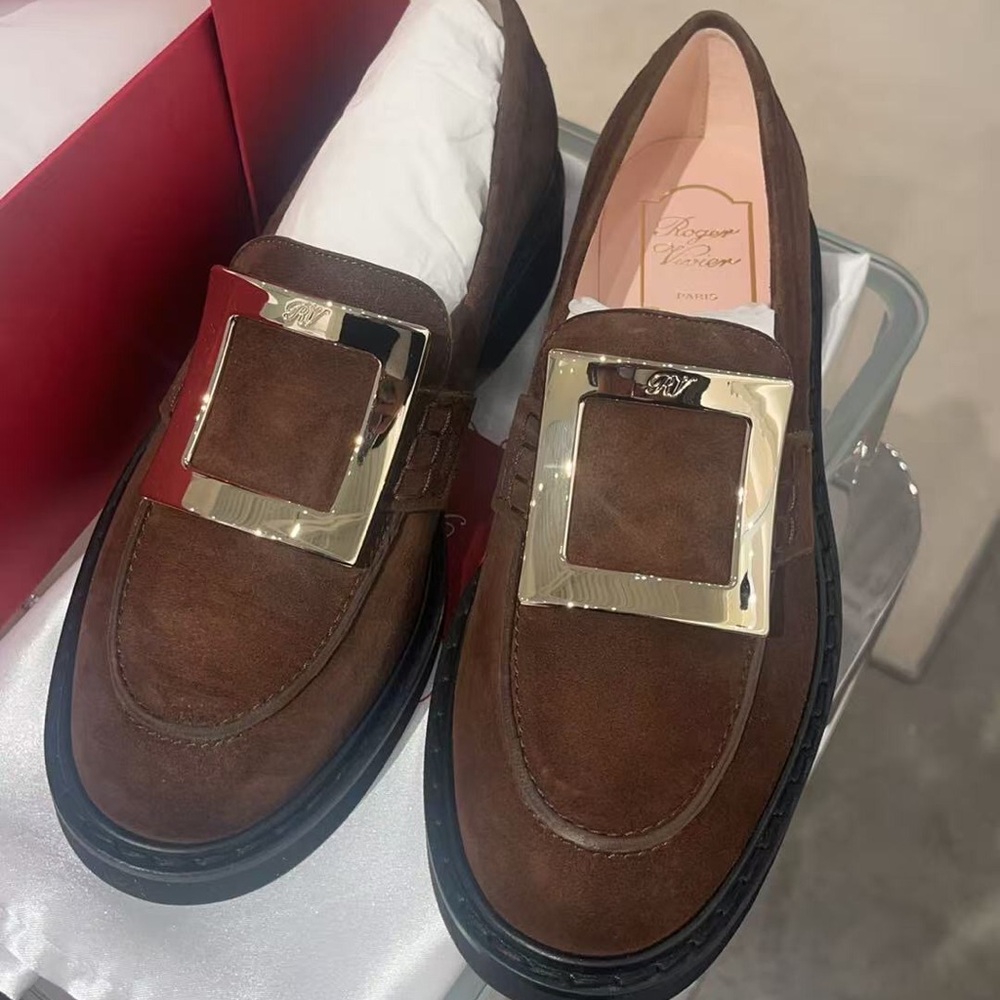 Roger viver suede loafer